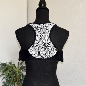 Rue 21 Black & White Swim Top
